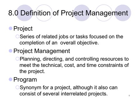 project management project meaning