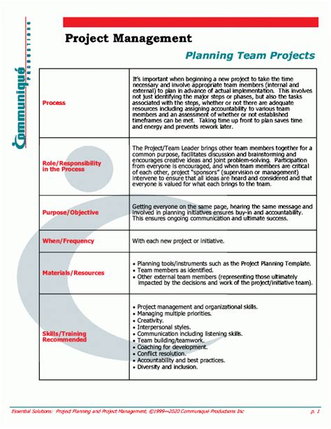 project management sample projects pdf