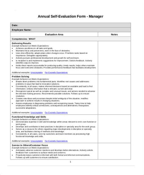 project management self evaluation examples