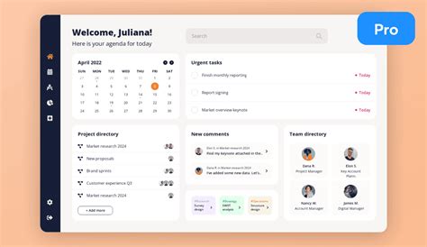 project manager website examples