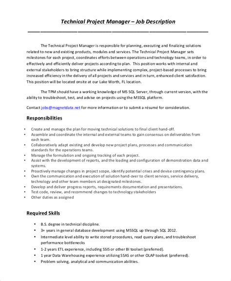 project manager work samples