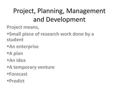 project meaning in english