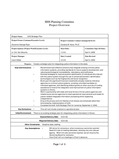 project overview example pdf