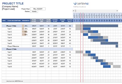project plan in excel with dates
