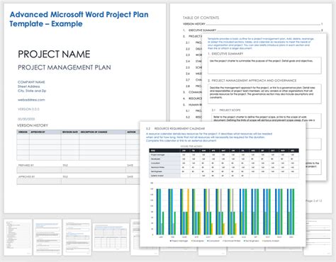 project plan template microsoft word