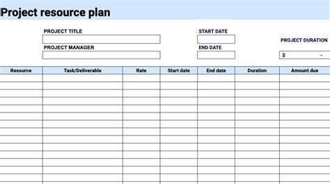 project planning worksheet template