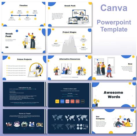 project presentation template canva