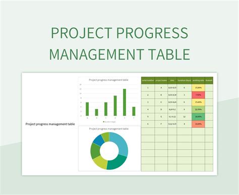 project progress excel template