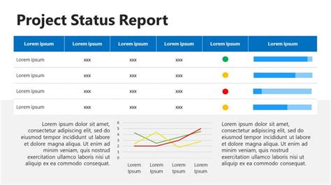 project progress report slide template