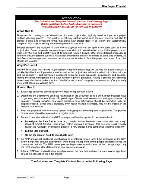 project proposal description example