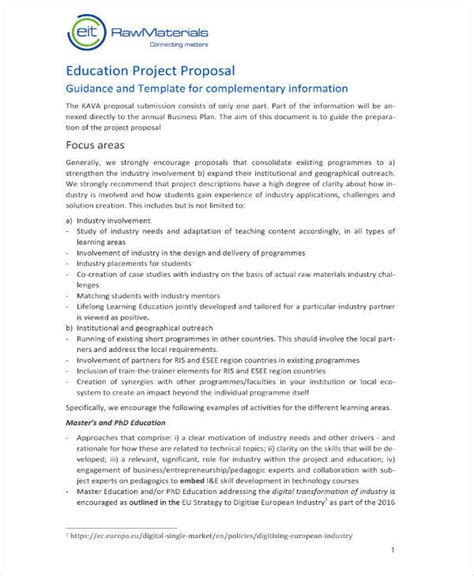 project proposal for education example