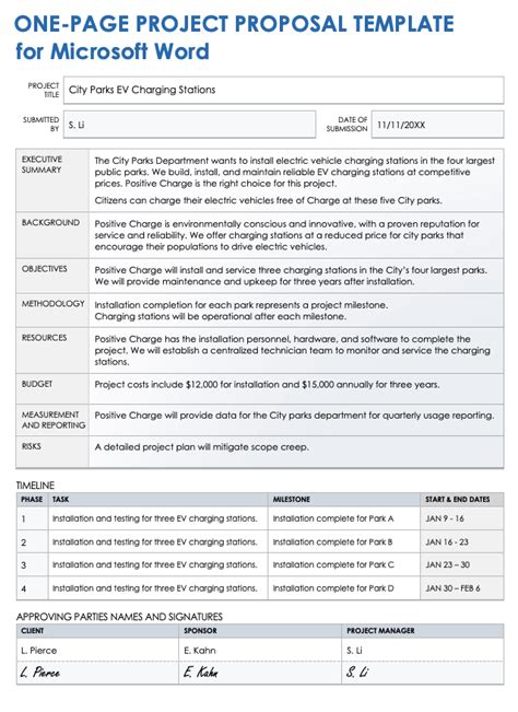 project proposal format in word