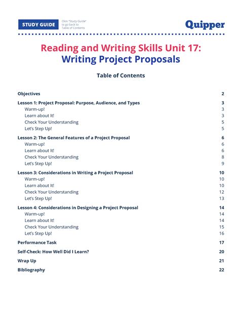 project proposal in reading and writing skills