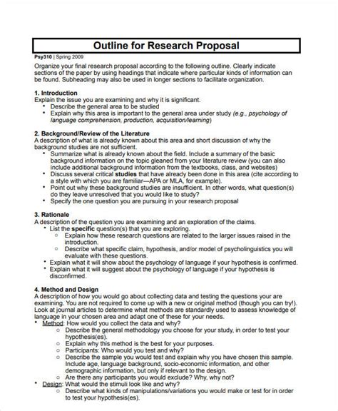 project proposal outline pdf