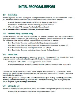 project proposal report sample pdf