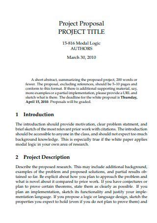 project proposal title sample