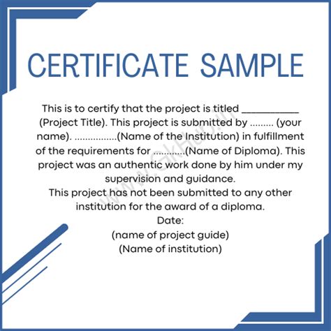 project report certificate format word