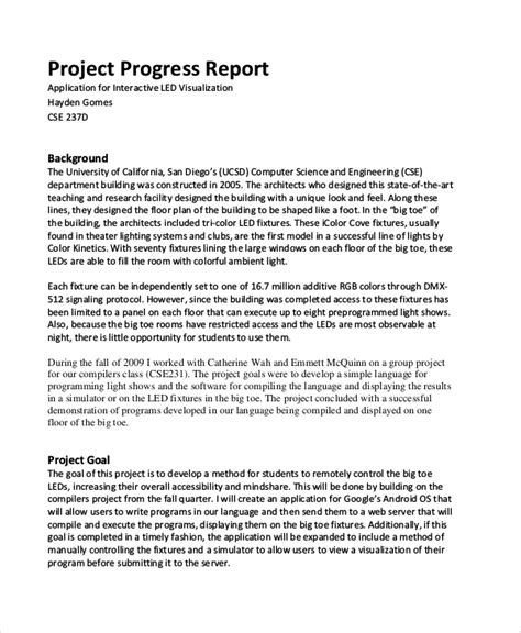 project report examples