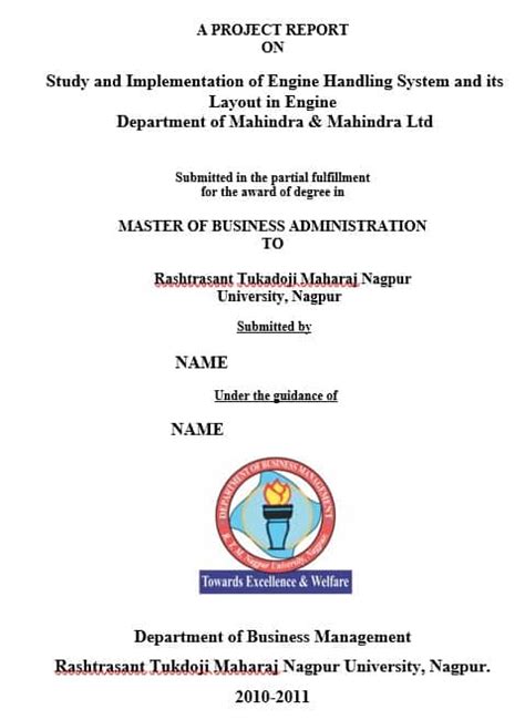 project report format for diploma engineering students
