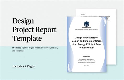 project report layout template