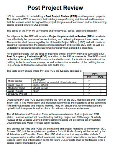 project review examples