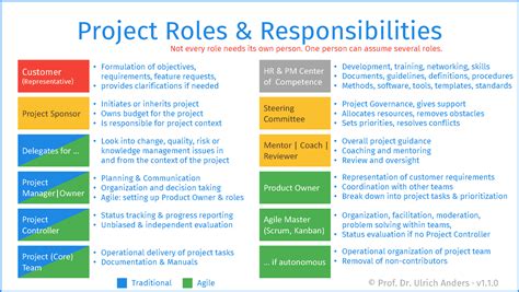 project roles and responsibilities example