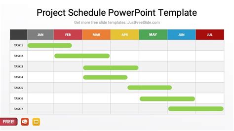 project schedule powerpoint template free