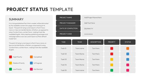 project status update presentation template