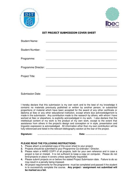 project submission format word