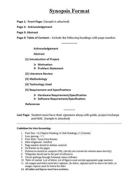 project synopsis example for computer science