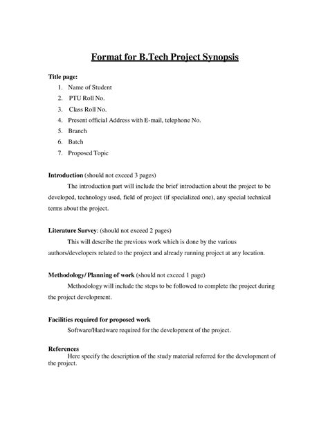 project synopsis example for students