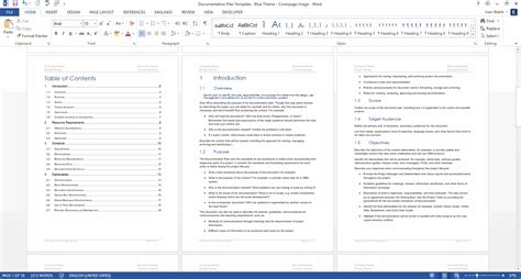 project technical documentation template word