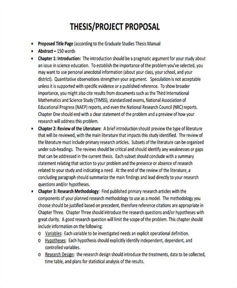 project thesis example
