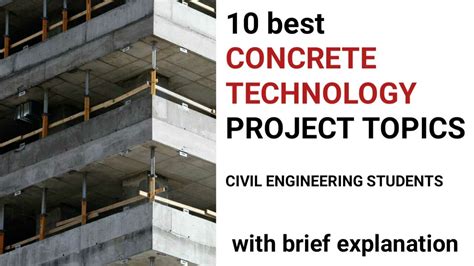 project topics for civil engineering in concrete technology