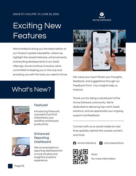 project update newsletter examples