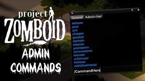 project zomboid server admin commands