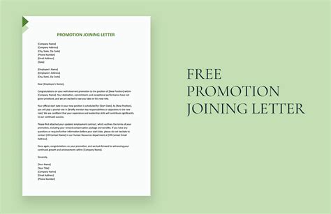 promotion joining letter format word