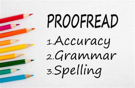 Proofread and Edit Carefully