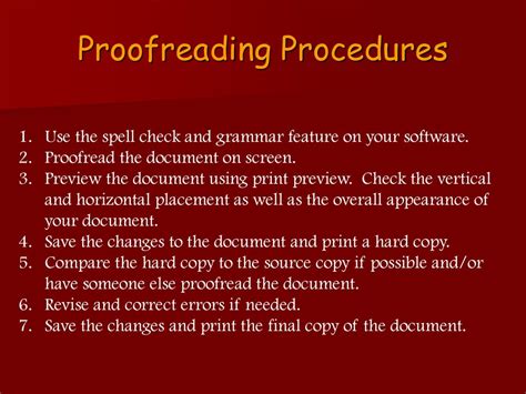 proofreading document