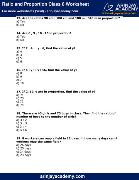 proportion questions with answers pdf
