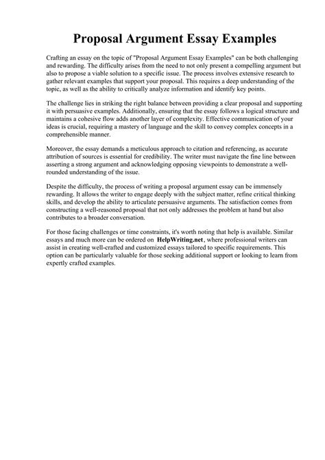 proposal argument examples college