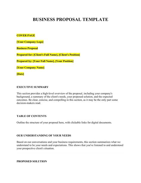 proposal format sample pdf