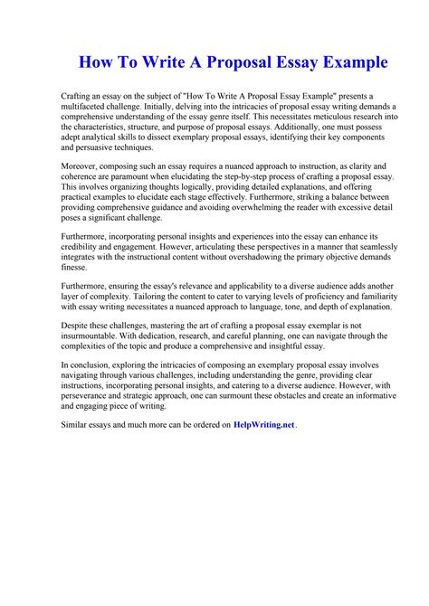 proposal paper example for students