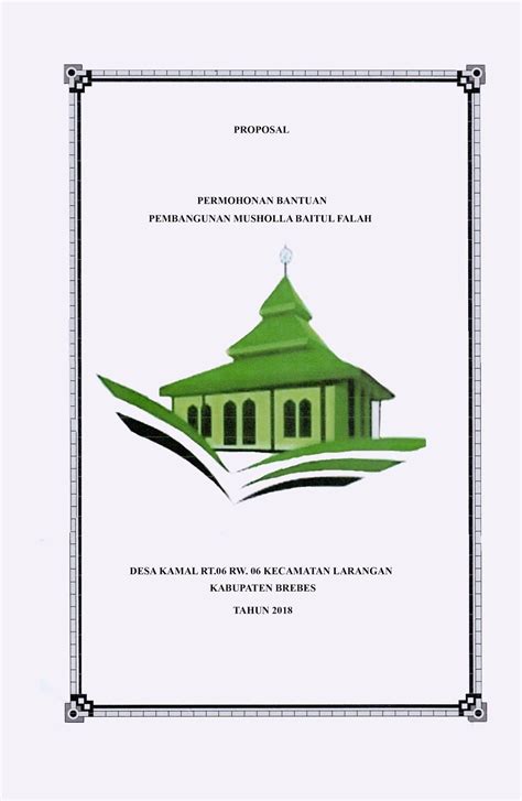 proposal permohonan bantuan dana renovasi masjid