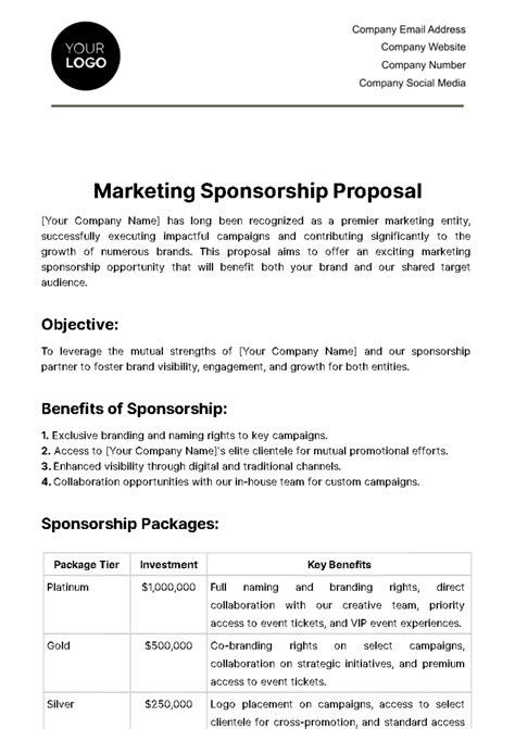 proposal sponsor