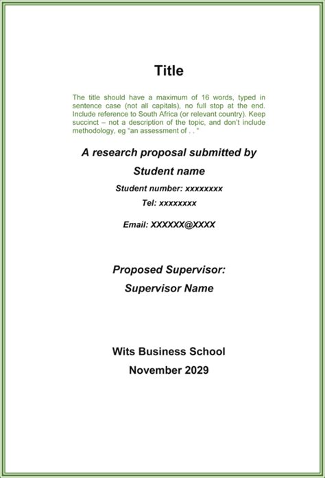 proposal title examples