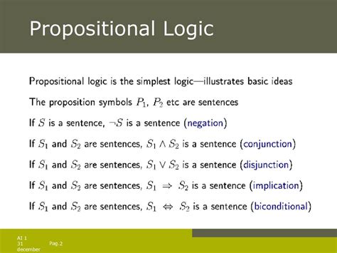 propositional logic with example in ai