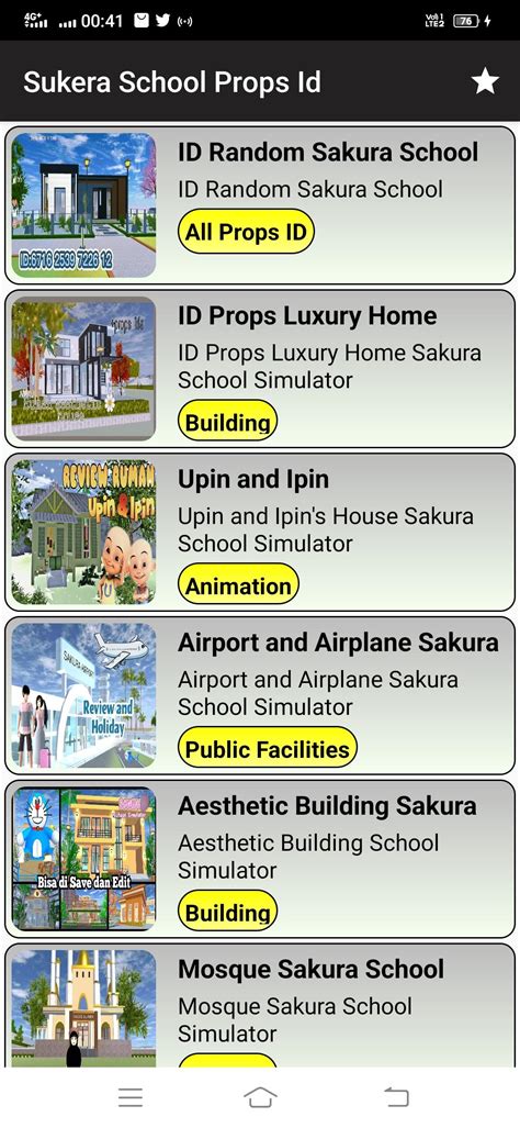 props id sakura school simulator id code list