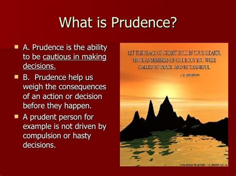 prudence meaning and example