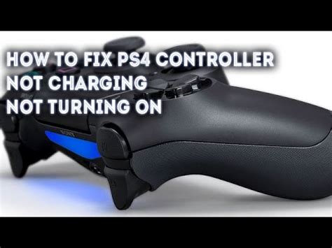 ps4 controller won't turn on when charging